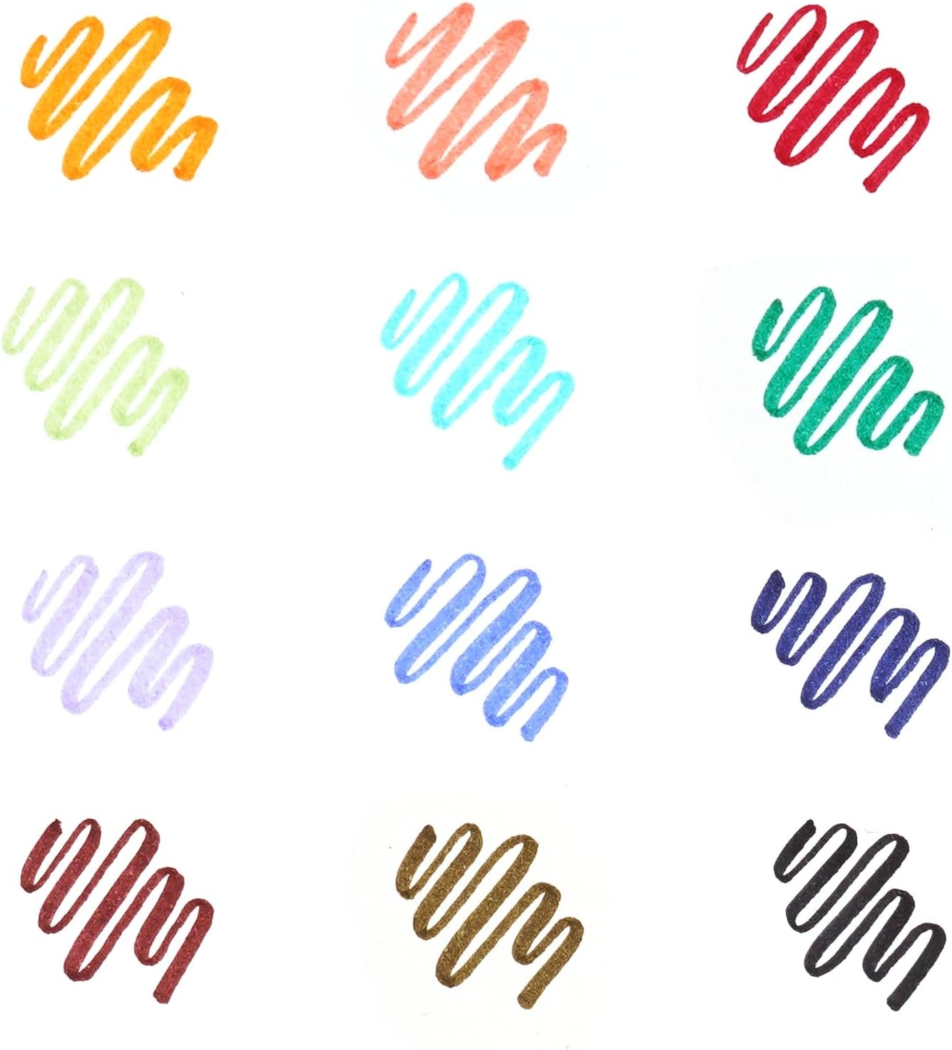 image:imageWRITECH Brush Tip Marker Pens Artist Markers Flexible Tip Water Based 12ct Assorted Colors for Journaling Adult Coloring Hand Lettering Calligraphy Drawing Vibrant ColoredMulticolor