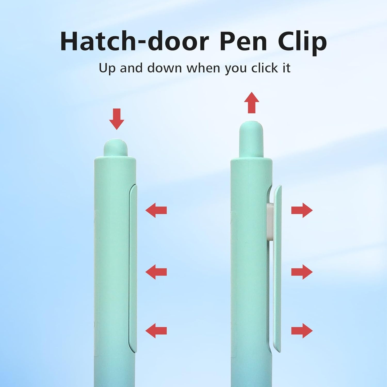image:imageWRITECH Fine Point Gel Pens 05mm Retractable Black Ink 6ct Smooth Writing No Bleed with Aesthetic Gradient Color Pen Barrel for Journaling Note Taking Sketching