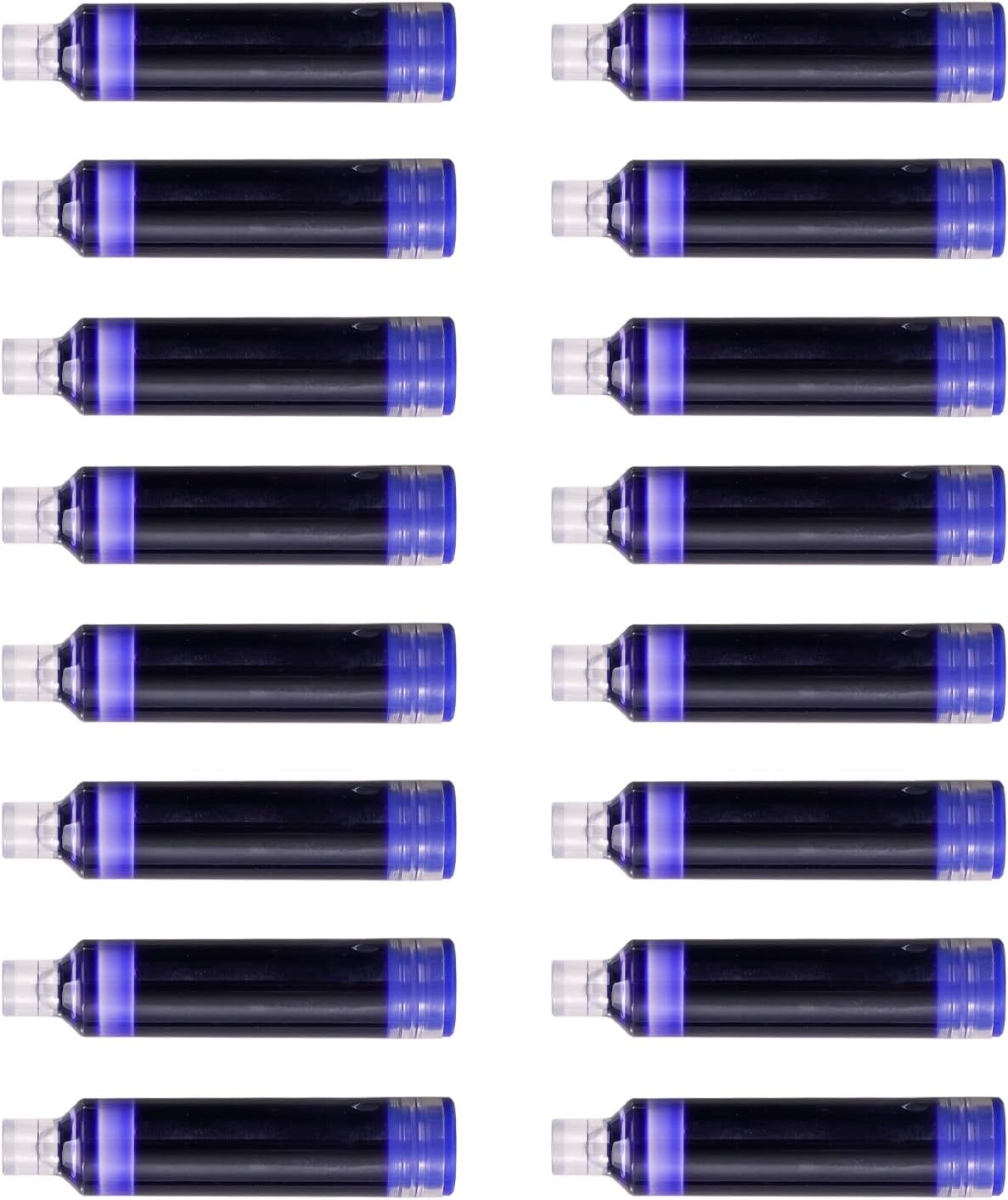image:imageWRITECH Fountain Pen Fine Nib Retractable Black Ink Pens Set Includes 5 Ink Cartridges Smooth Writing for Calligraphy Sketching Journaling Gift Purple16ct Blue Cartridges