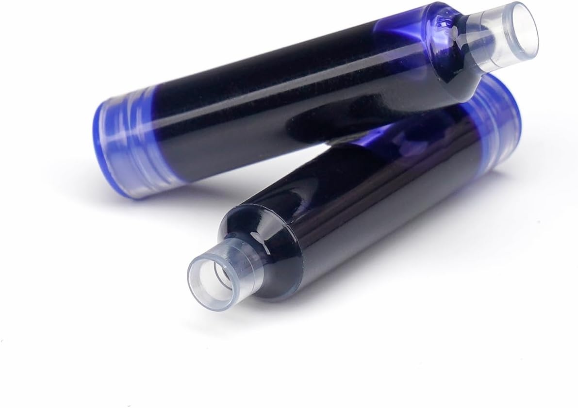 image:imageWRITECH Fountain Pen Fine Nib Retractable Black Ink Pens Set Includes 5 Ink Cartridges Smooth Writing for Calligraphy Sketching Journaling Gift Purple16ct Blue Cartridges