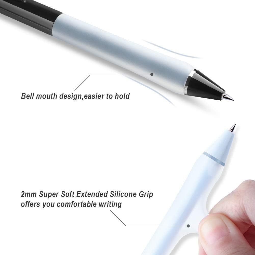 image:imageWRITECH Gel Ink Retractable Pens Assorted Colors Ink 07mm Medium Point Pen Set Smooth Writing Multi Colored No Bleed Pens Bulk for Journaling 8ctRed