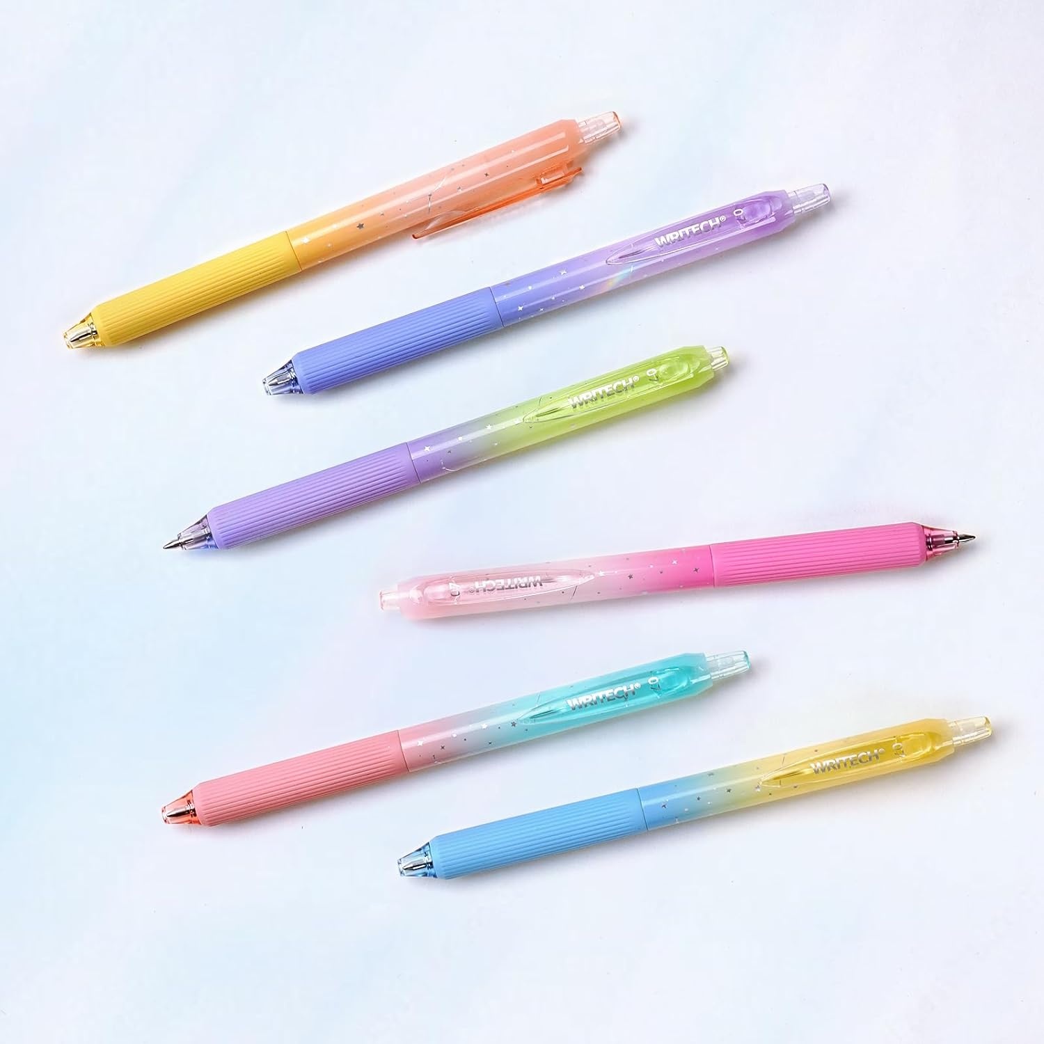 image:imageWRITECH Gel Pens Fine Point 05mm Multicolor Ink Retractable 8ct Smooth Writing No Smear for Journaling Drawing Note Taking Silent Click Assorted Colored Pen Set 8ct Juice colorMulticolor1