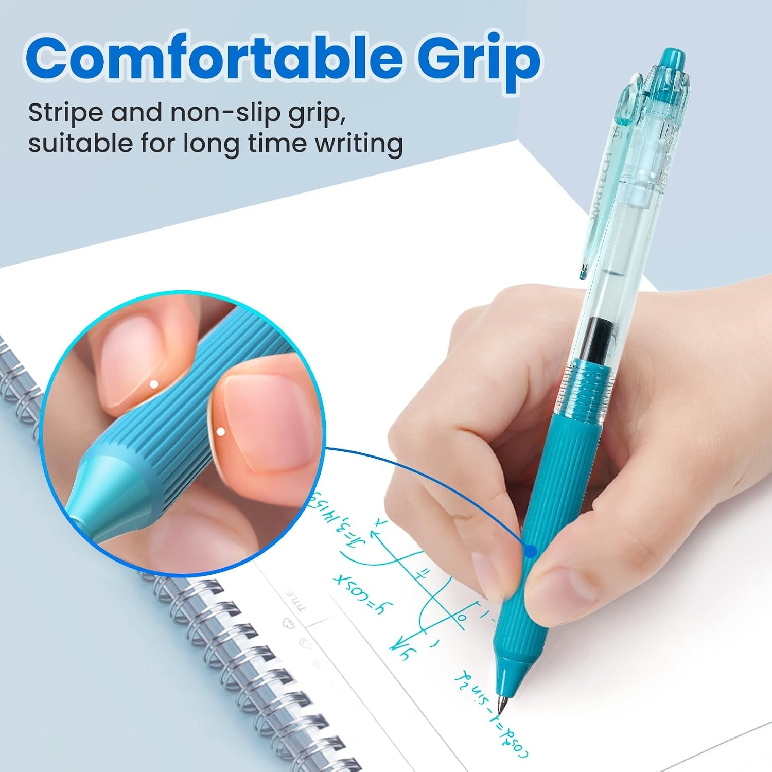 image:imageWRITECH Gel Pens Fine Point 05mm Multicolor Ink Retractable 8ct Smooth Writing No Smear for Journaling Drawing Note Taking Silent Click Assorted Colored Pen Set 8ct Juice colorMulticolor