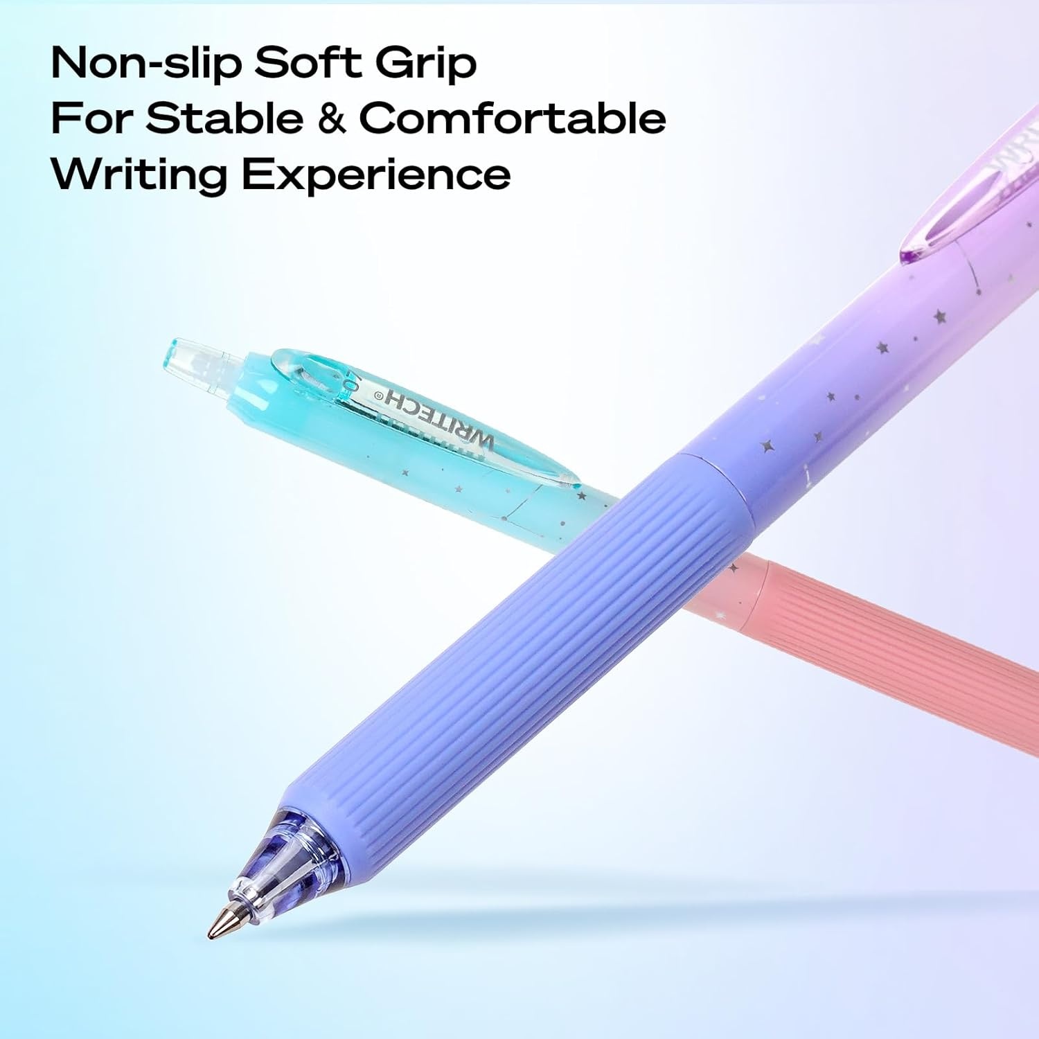 image:imageWRITECH Gel Pens Fine Point 05mm Multicolor Ink Retractable 8ct Smooth Writing No Smear for Journaling Drawing Note Taking Silent Click Assorted Colored Pen Set 8ct Juice colorMulticolor1