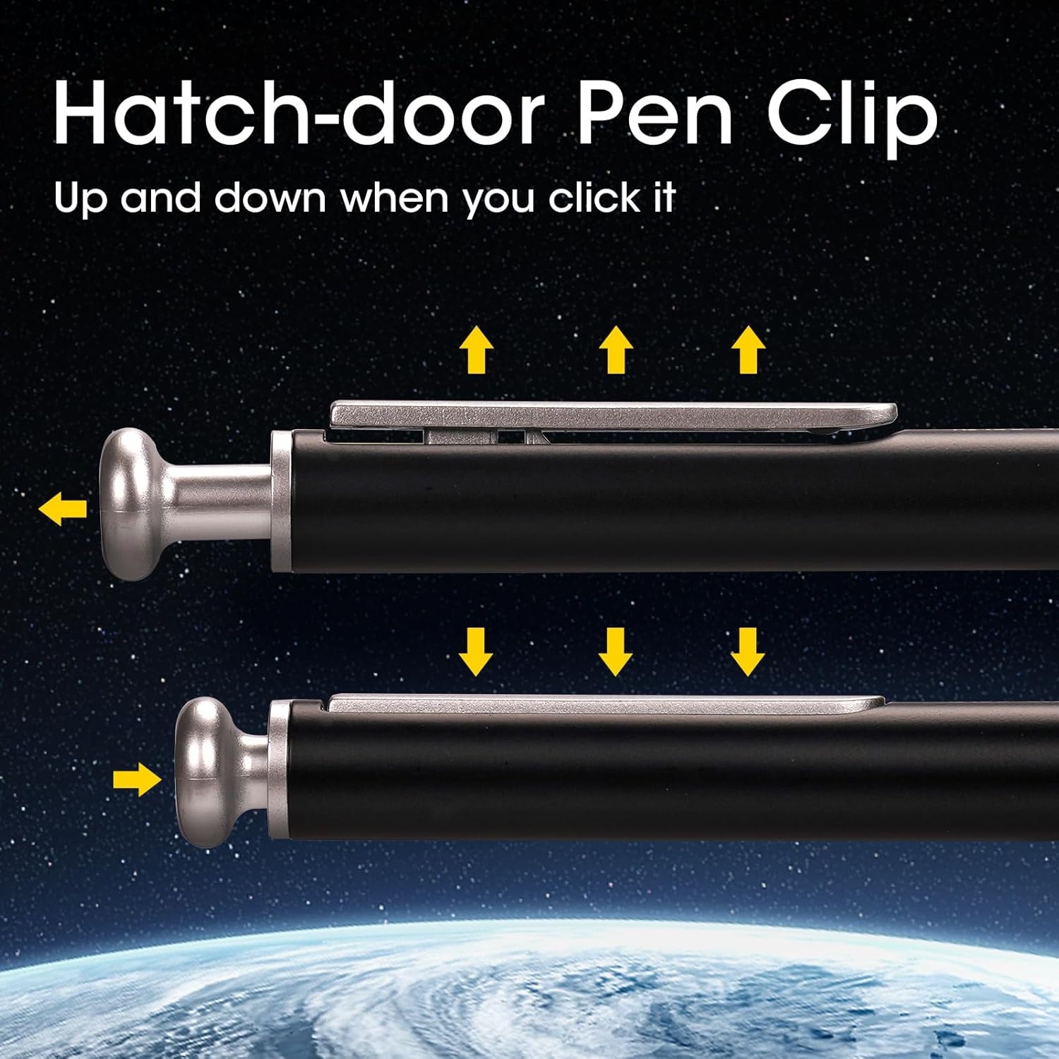 image:imageWRITECH Gel Pens Fine Point Premium Metal Barrel Retractable 07mm Black Ink Pen 2ct with 2 Refills No Smear amp Bleed Quick Dry Smooth Writing Silent Click Luxury UpGelBlack White