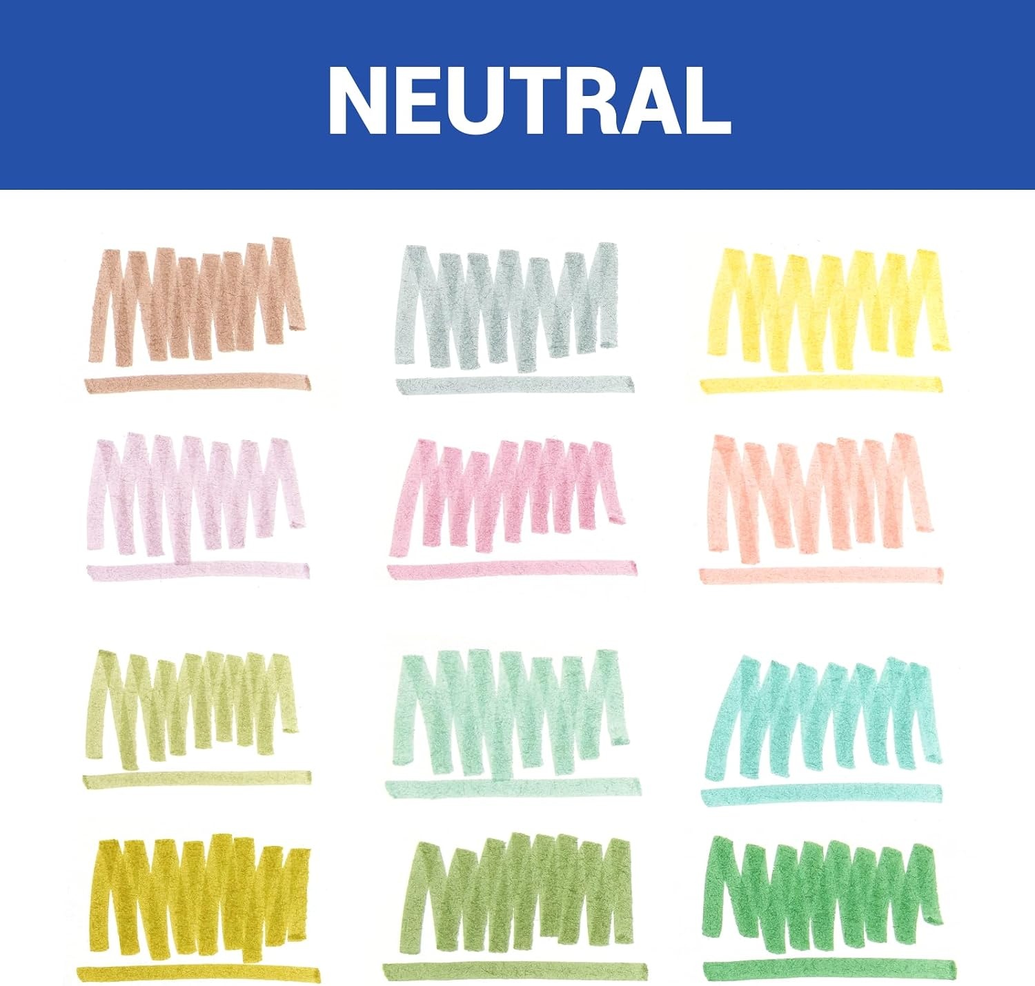 image:imageWRITECH Retractable Bible Highlighters Assorted Pastel Colors No Bleed Aesthetic Marker Pen Chisel Tip 12 PackNeutral