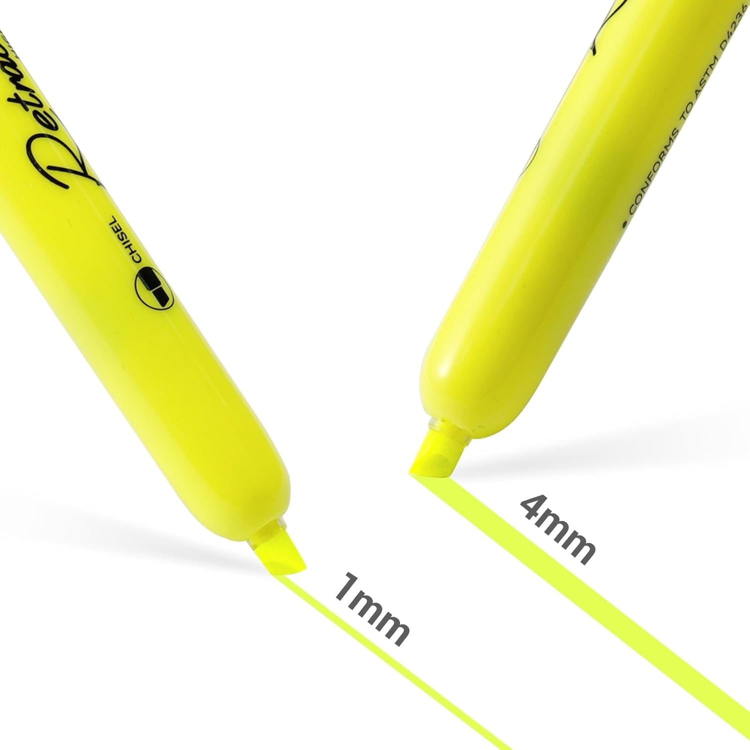 image:imageWRITECH Retractable Bible Highlighters Assorted Pastel Colors No Bleed Aesthetic Marker Pen Chisel Tip 12 PackYellow