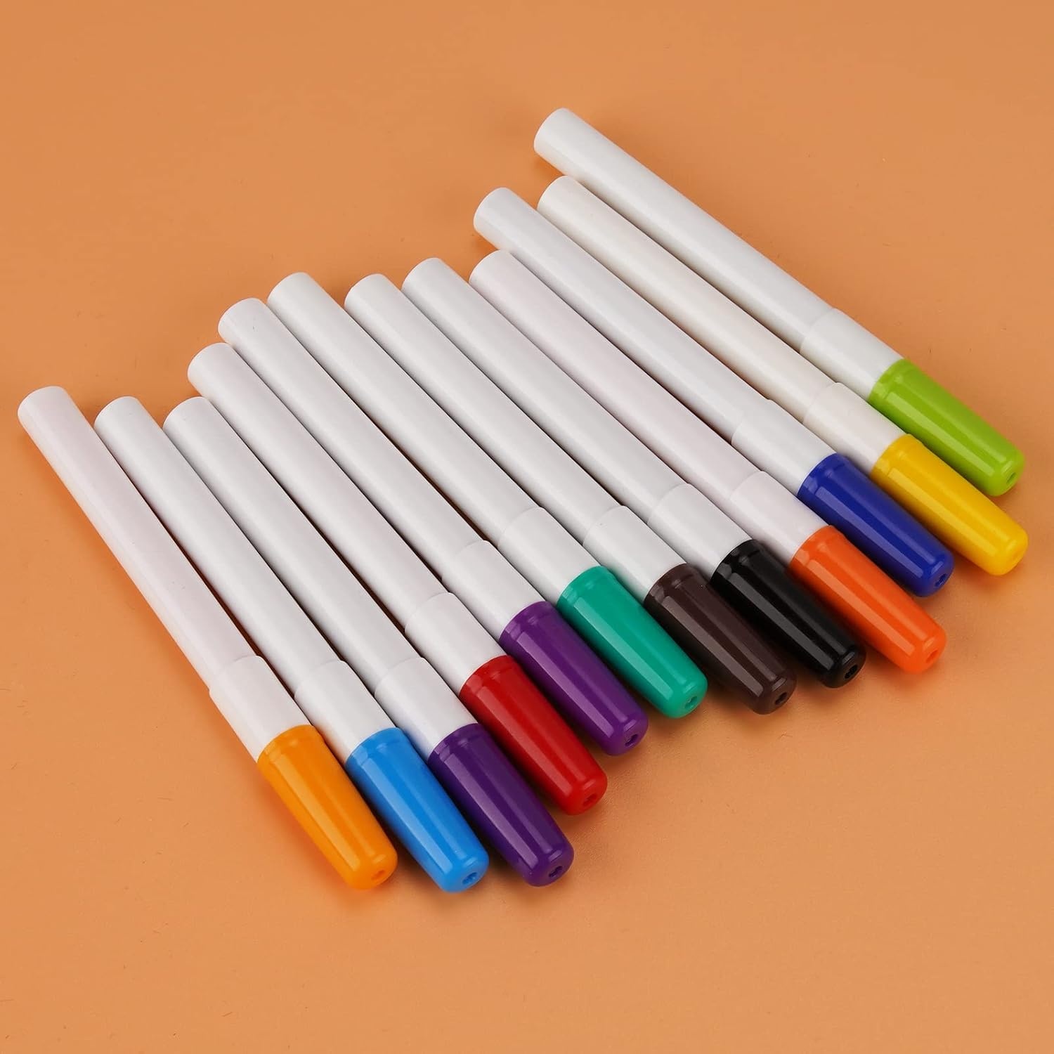 image:imageWRITECH Retractable Dry Erase Markers Fine Point Clickable Colored Ink Marker Low Odor Erasable Thin Tip Refillable Multicolor Whiteboard Marker Pen Set 6ct No Smear Bleed1 Count Pack of 12
