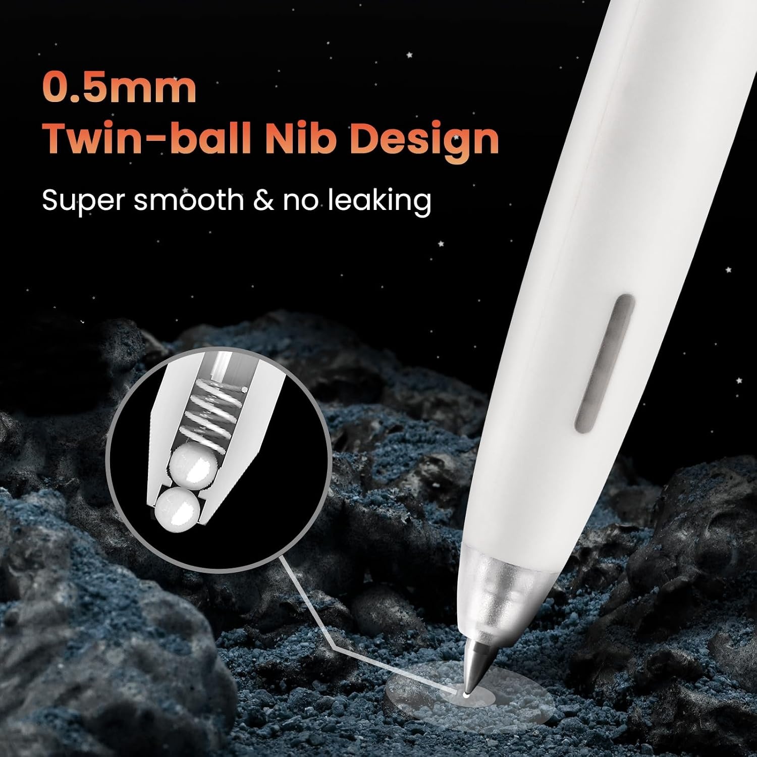 image:imageWRITECH Retractable Gel Ink Pens 05mm Fine Point Pen Multicolor No Smear amp Smudge for Journaling Sketching Drawing Extra Smooth Writing Non Bleed Silent Click Pen Set 8ct Assorted Colors1 Count Pack of 4