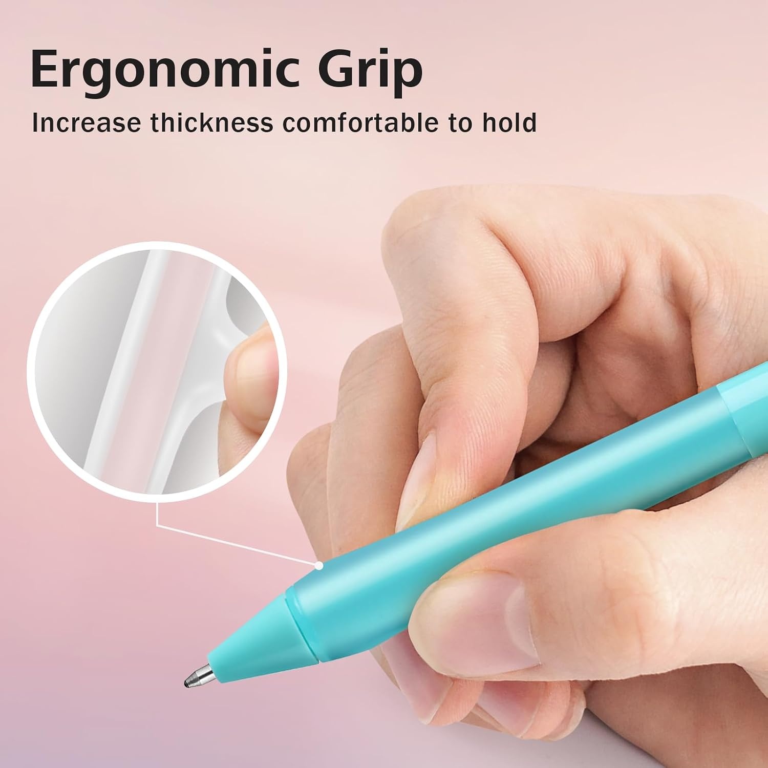 image:imageWRITECH Retractable Gel Ink Pens Fine Point 07mm Assorted Color Soft Grip 8ct No Bleed amp Smear Extra Smooth Writing Bullet Tip Colored Pen Set for Journaling ColoringMulticolor