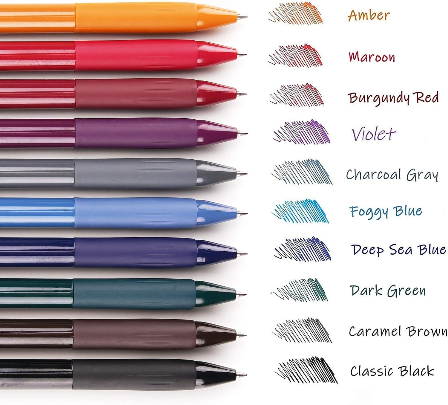 image:imageWRITECH Retractable Gel Pens Quick Dry Ink Pens 05mm Bullet Multicolor For Journaling Drawing Doodling and Notetaking MulticolorM Vintage1