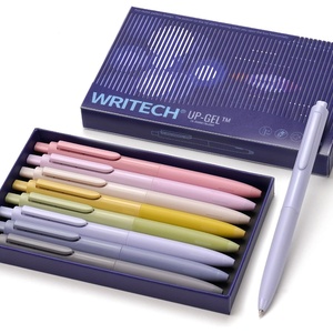 image:imageWRITECH 05mm Gel Pens 8ct  Silent Retractable Pens for Journaling Drawing and Writing  No Smear Smudge or Bleed