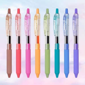 image:imageWRITECH Gel Pens Fine Point 05mm Multicolor Ink Retractable 8ct Smooth Writing No Smear for Journaling Drawing Note Taking Silent Click Assorted Colored Pen Set 8ct Juice colorMulticolor