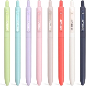 image:imageWRITECH Gel Pens Fine Point Retractable 05mm Blue Ink Silent Click Extra Fine No Smear Smudge Smooth Writing Pen 8ct Bullet Tip Non Bleed for JournalingMulticolor8ct