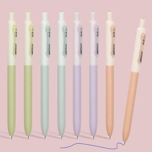 image:imageWRITECH Gel Pens Fine Point Retractable 05mm Blue Ink Silent Click Extra Fine No Smear Smudge Smooth Writing Pen 8ct Bullet Tip Non Bleed for JournalingBlue