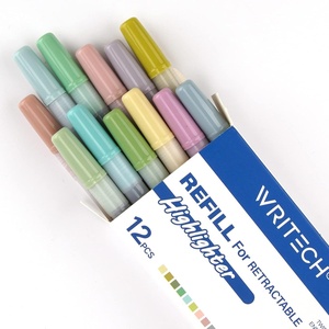 image:imageWRITECH Highlighter Refills Assorted Colors Chisel Tip No Smear 12ct NeutralNeutral