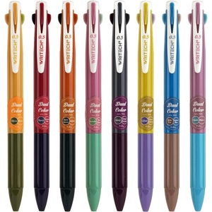 image:imageWRITECH Multi Colored Gel Pens 05mm 2 in 1 Assorted Color Ink Fine Point Tip Aesthetic Retractable Pen Smooth Writing No Bleed For Journaling Coloring Drawing 8ct8 Pcs Multicolor