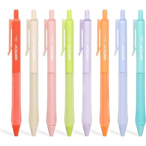 image:imageWRITECH Retractable Gel Ink Pens Fine Point 07mm Assorted Color Soft Grip 8ct No Bleed amp Smear Extra Smooth Writing Bullet Tip Colored Pen Set for Journaling ColoringMulticolor