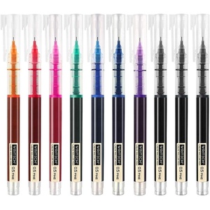 image:imageWRITECH Rolling Ball Pens Quick Dry Ink 05 mm Extra Fine Point Pens 10 Pcs Liquid Ink Pen Rollerball Pens Vintage Color10pack Multicolor ink