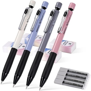 image:imageWRITECH Up Mechanical Pencil Set 4ct Colorful Barrel 07mm Mechanical Pencils with 4 Tubes of HB Lead Refills and 4 Extra Erasers for Writing Drawing Sketching Drafting