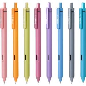 image:imageWritech Retractable Gel Ink Pens 8ct Black Ink 05mm Fine Point Tip Pen Comfort Grip Smooth Writing with Aesthetic Gradient Color Barrel for Journaling Note Taking Sketching No Bleed amp Smear8 Pcs Vintage Multicolor Ink