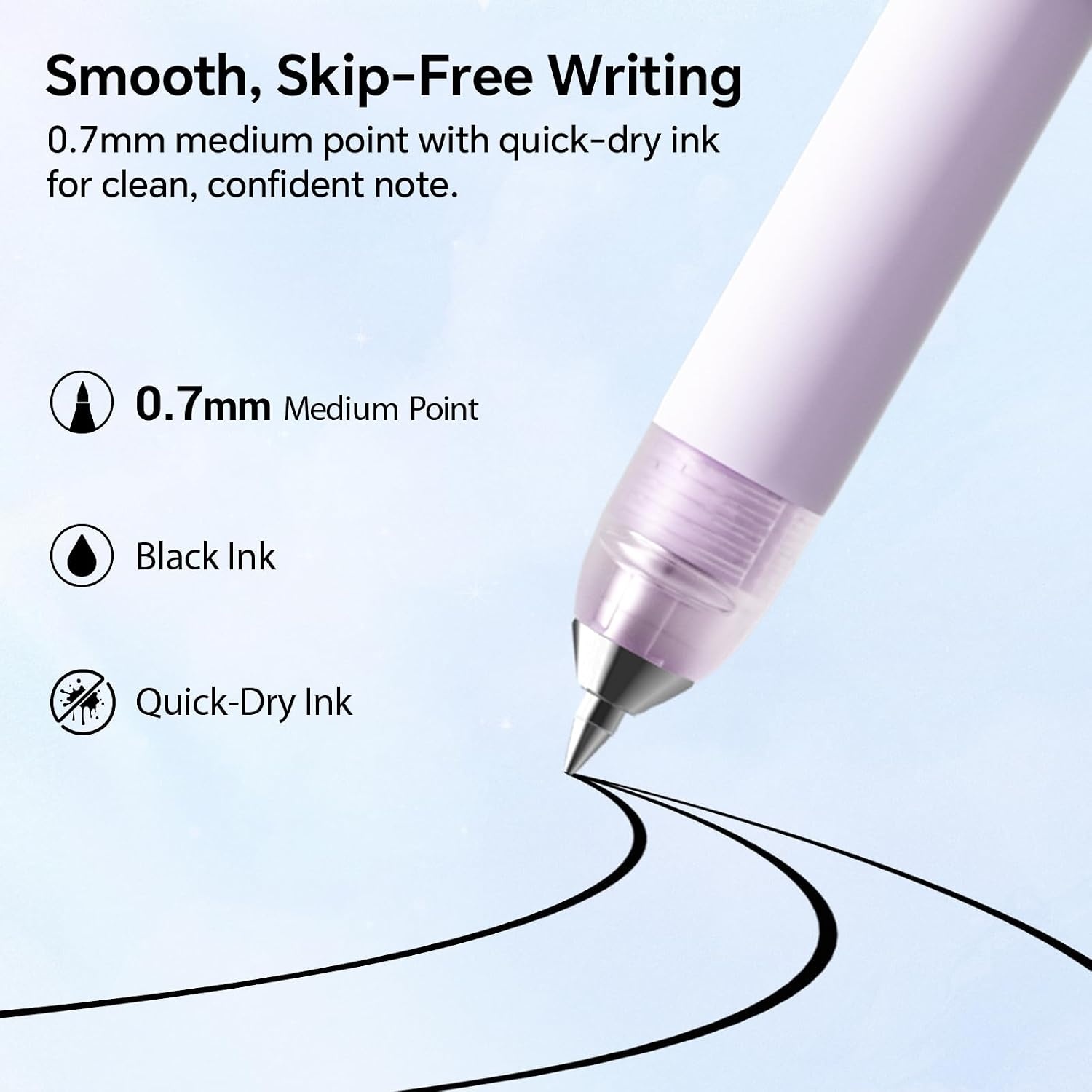 image:imageWRITECH Gel Pens Medium Point Morph 07mm Black Ink Mini to Full Size Soft Grip Portable Extendable Pocket Pen Set with 2 Pens and 2 RefillsMulticolor
